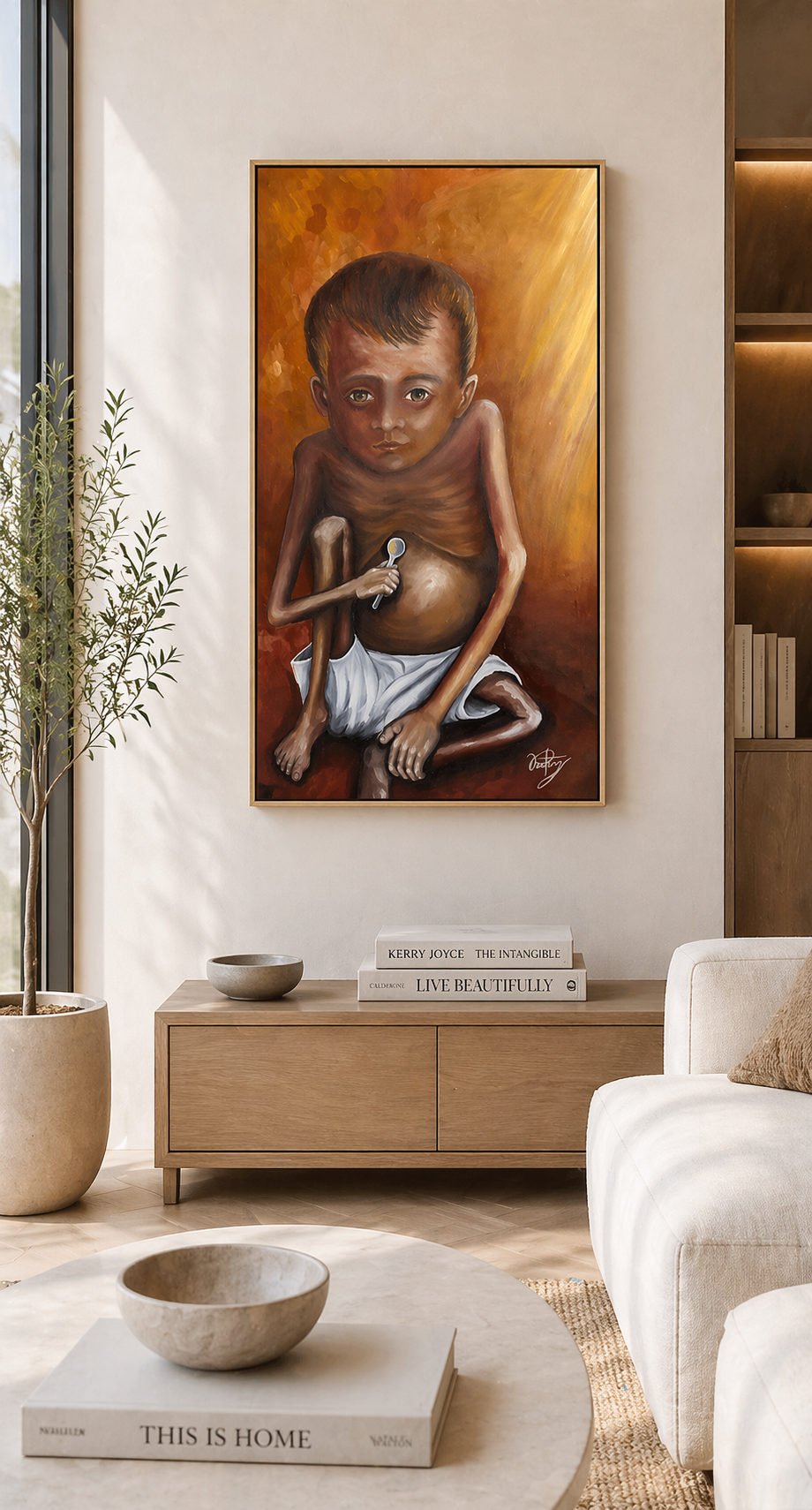 Pintura a óleo no quadro